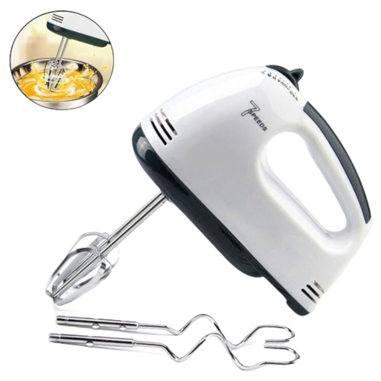 BATIDORA DE MANO 7 VELOCIDADES PORTÁTIL